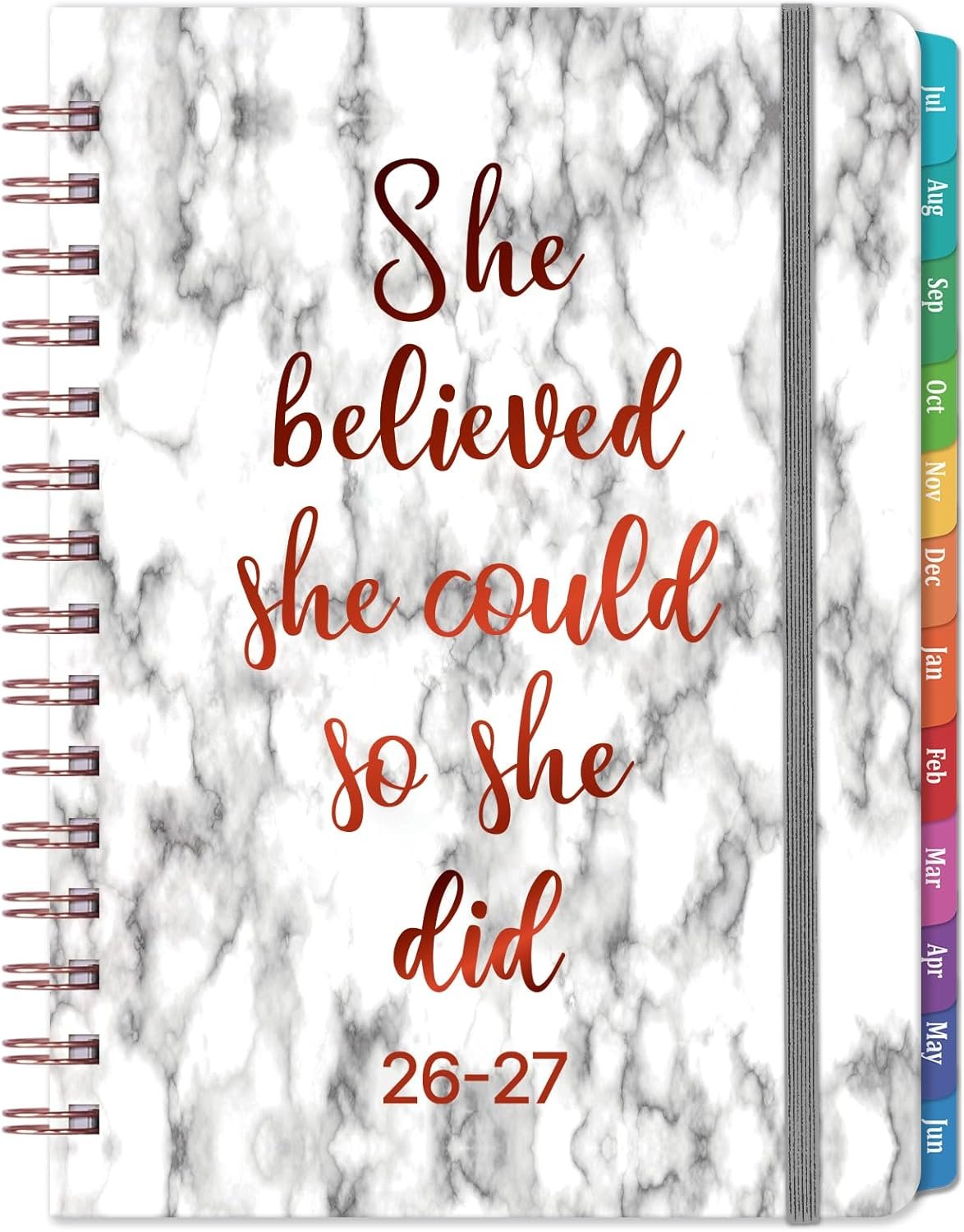 2026-2027 Planner – Academic Planner Weekly and Monthly, July 2026 – June 2027 for 12 Months, 8.43″ x 6.3″, Planners 2026-2027 Weekly and Monthly with Tabs, Pocket