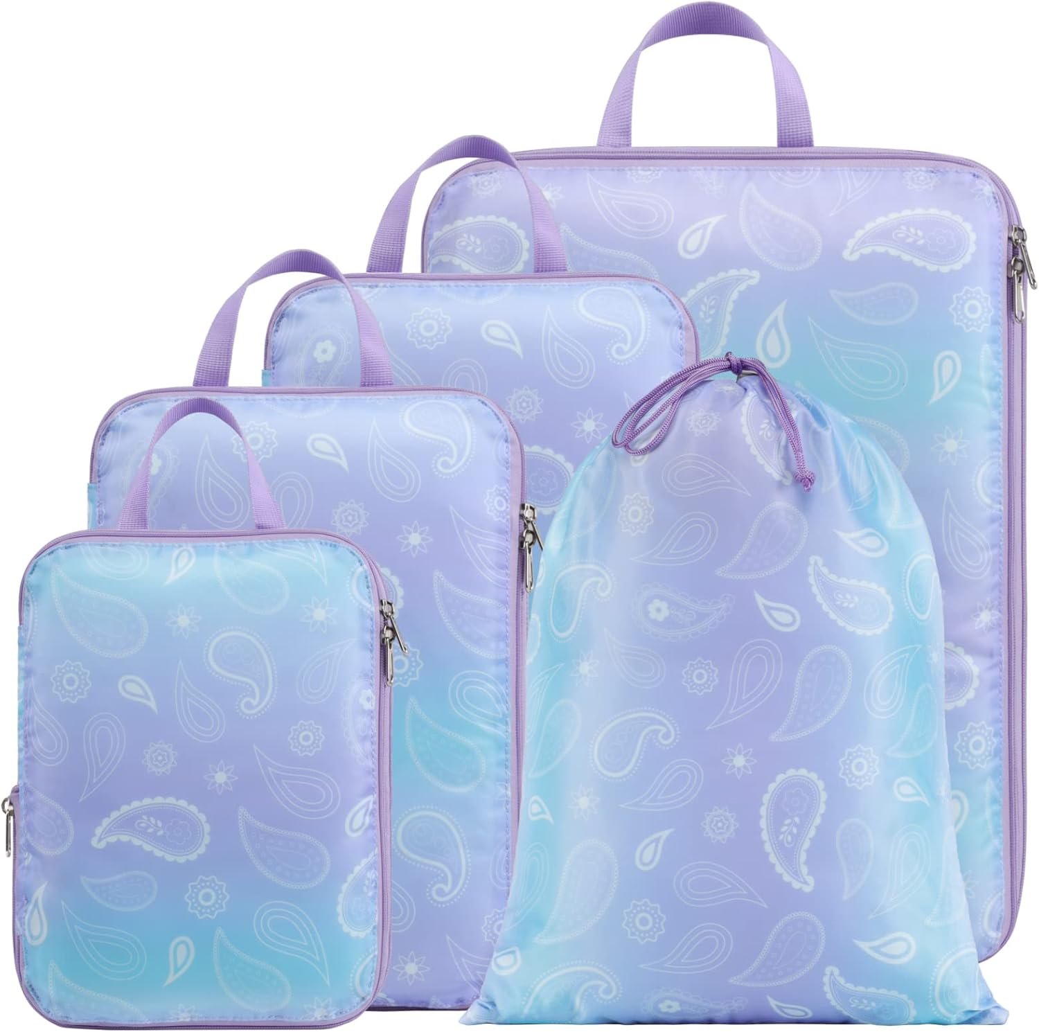 Cambond Compression Packing Cubes for Travel – Lightweight Expandable Travel Bags Luggage Organizers Travel Essentials Compression Cubes for Travel Space Saver for Carry on Suitcases Organizer