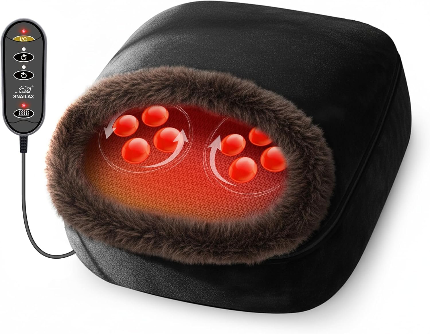 Snailax 2-in-1 Shiatsu Foot and Back Massager with Heat – Kneading Foot Warmer, Electric Feet Massage, Massagers for Back,Leg,Gifts for Women,Men