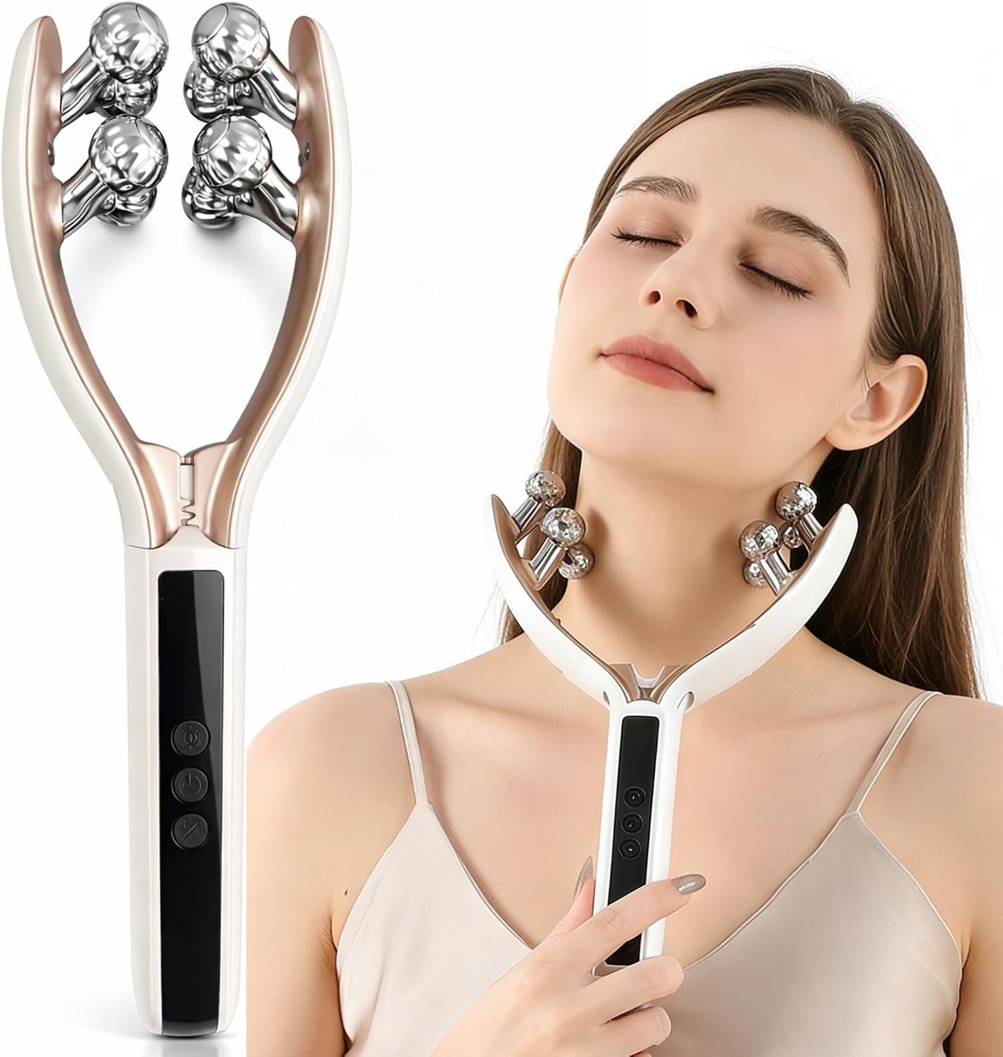 Face Massager Tool Microcurrent Device: Facial Sculpting Lymphatic Drainage Massager with Light Therapy for Enhanced Lift & Tighten.