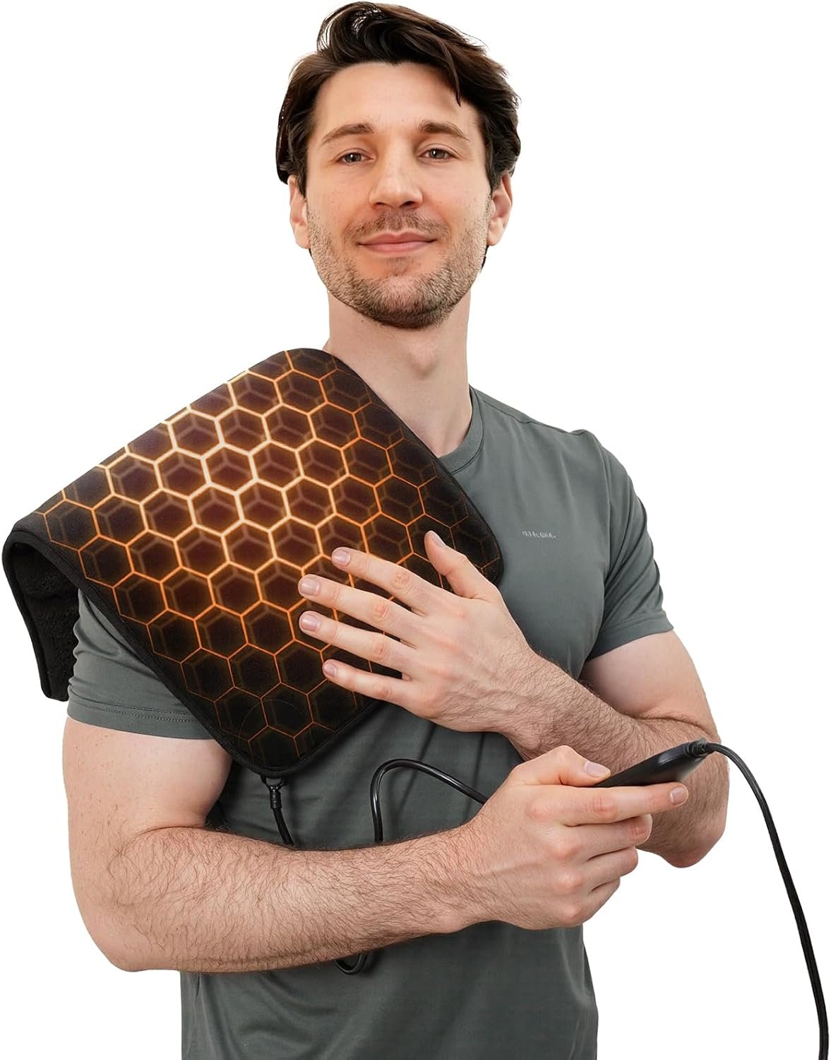 UTK 30s Fast Heating Pad for Back & Period Cramps, 3X Far Infrared Deeper Effect, Hotter 5-10℉ Than Others, FSA-HSA Eligible, 4H Auto Off, 8 Heat Settings,Machine Washable, Women Men Gifts 24″ x 12″