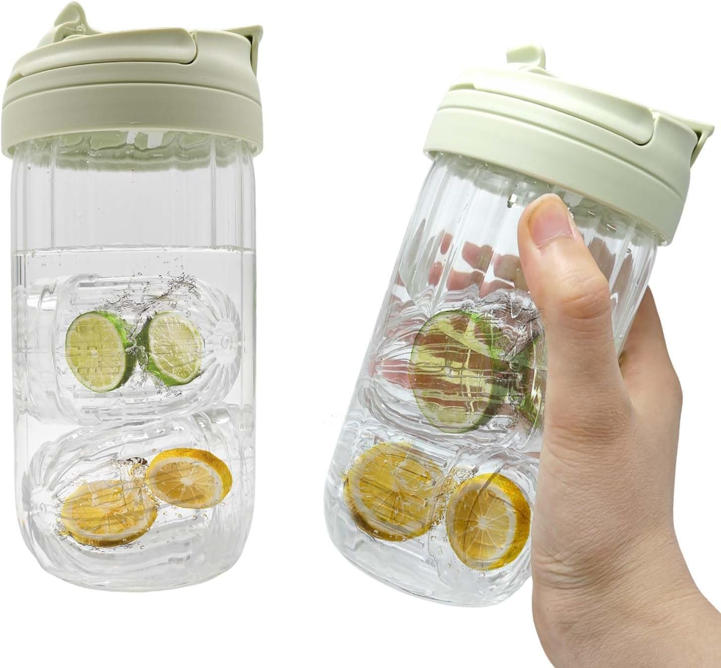 2 Pack Fruit Infuser water Bottle for Water Bottles – Make Fruit Water & Iced Tea in Wide Mouth Jars (Hydro Flask Compatible)