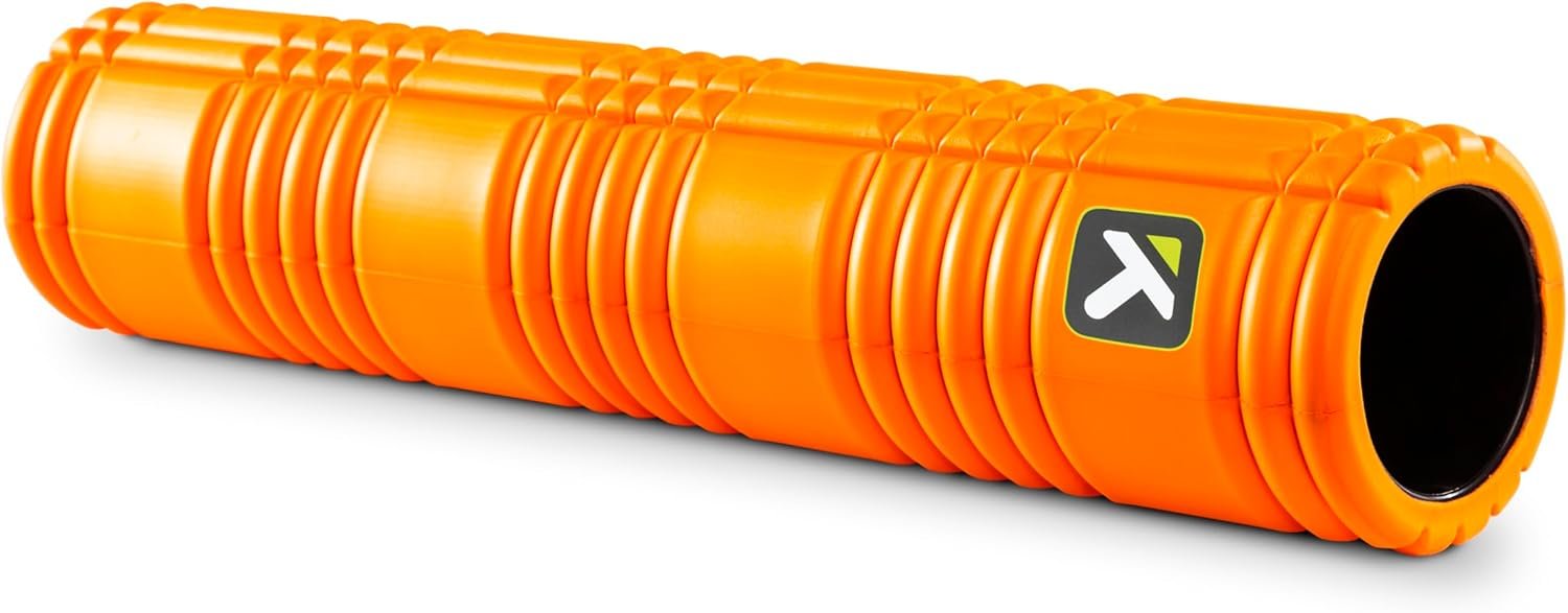 TRIGGERPOINT PERFORMANCE THERAPY GRID Patented Multi-Density Foam Massage Roller Exercise Deep Tissue Muscle Recovery – Relieves Muscle Pain & Tightness, Improves Mobility & Circulation (26″), Orange