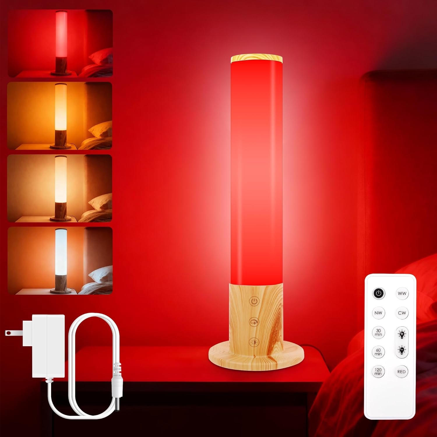 670nm Red Light Therapy & 10,000 Lux Sun Lamp – Dual Mode Happy Light & Sunlight Lamp for Sleep, Relaxation,with Remote Control, Adjustable Timer, Memory Function, and 4 Color Temperatures Sun Lamp