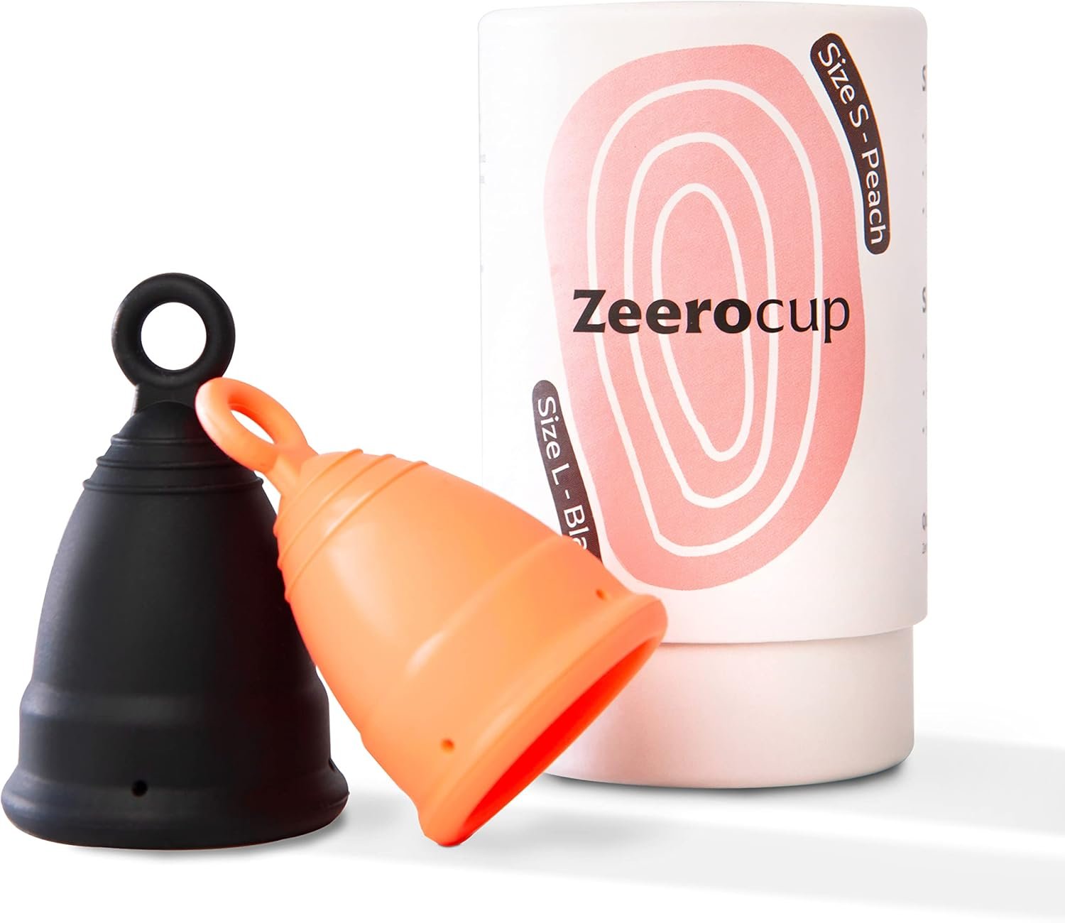 Reusable Menstrual Cup 2 Pack – Small & Large Soft Medical-Grade Silicone Period Cups with Pull-Tab for Easy Removal, Leak-Proof Hygiene – Tampon, Disc & Pad Alternative