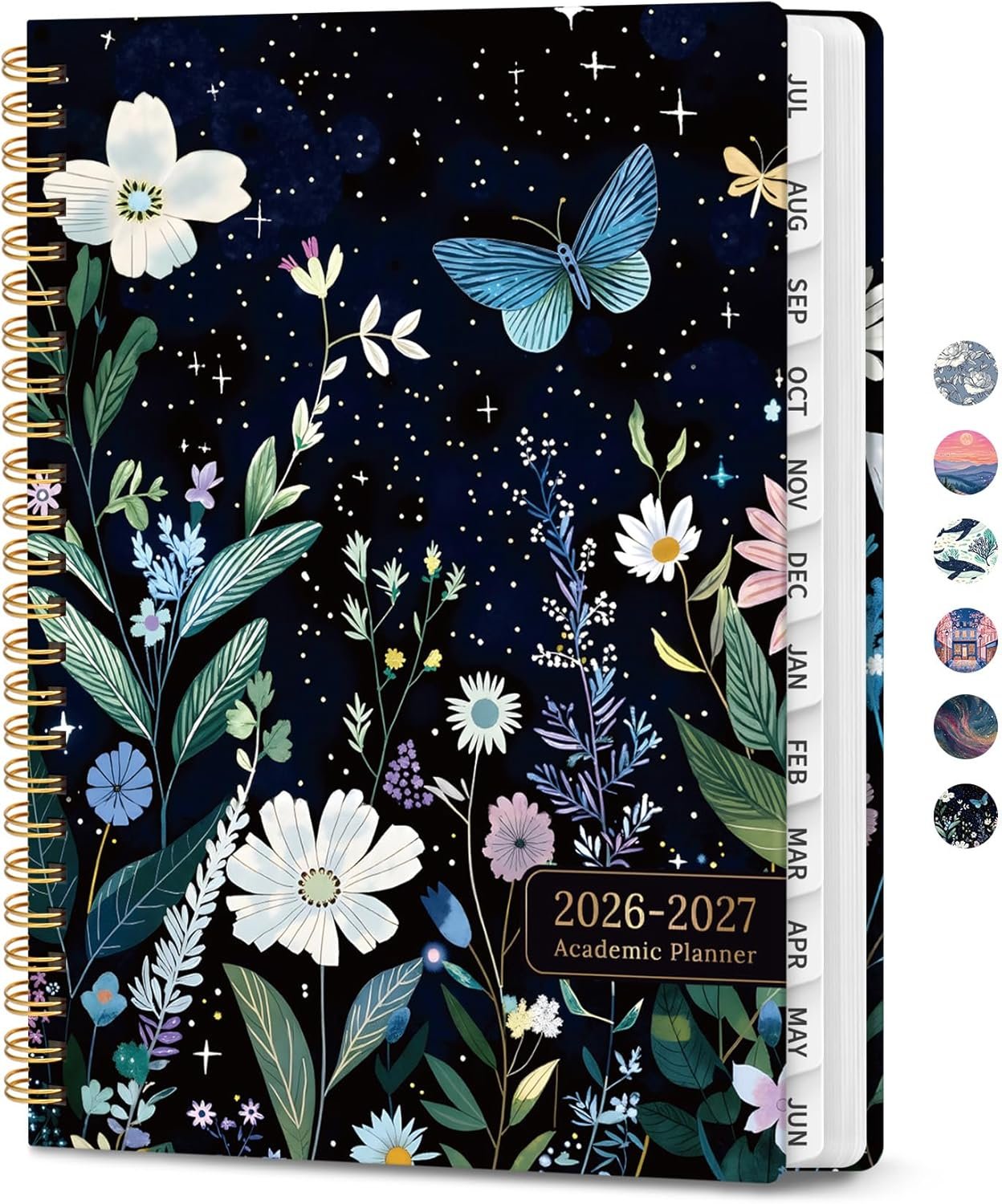 Planner 2026-2027, Hardcover Monthly and Weekly Academic Planner July 2026 – June 2027, Teacher and Student Calendar Agenda Book with Tabs, A5 (6.3″ x 8.5″), Ideal for School and Office, Celestial