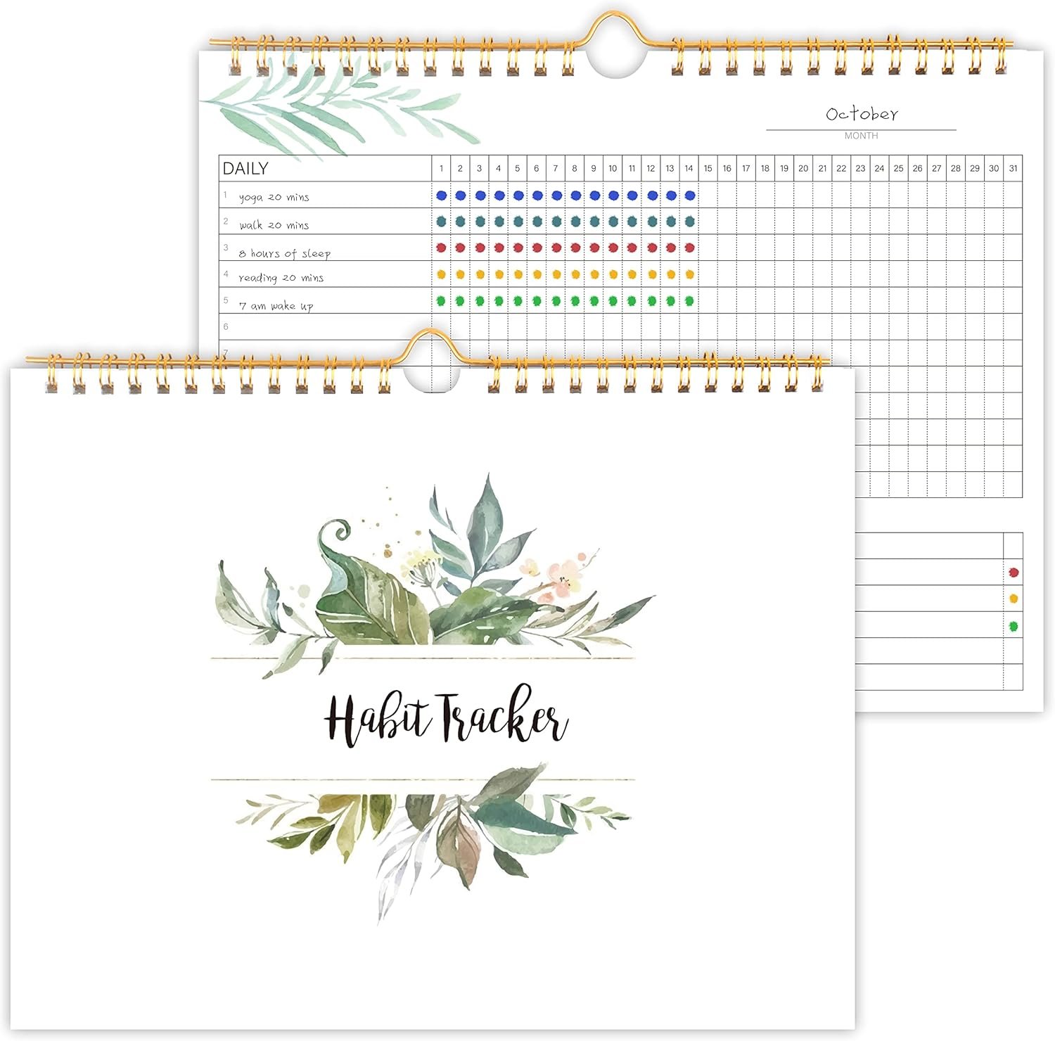 Habit Tracker Calendar- 12 Months Undated Daily, Weekly & Monthly Habit Tracker Journal, Writable Habits Track Calendar for Goal Setting, Boost Productivity, Workout Motivation & Self Care Tool