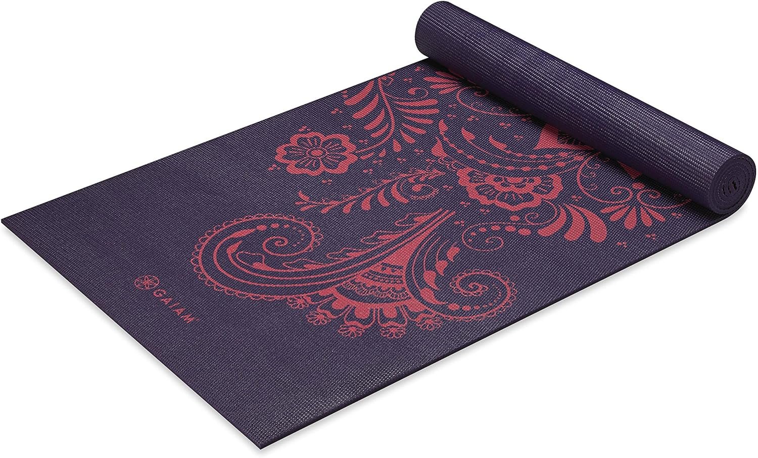 Gaiam Yoga Mat – Premium 6mm Print Extra Thick Non Slip Exercise & Fitness Mat for All Types of Yoga, Pilates & Floor Workouts (68″L x 24″W x 6mm Thick)