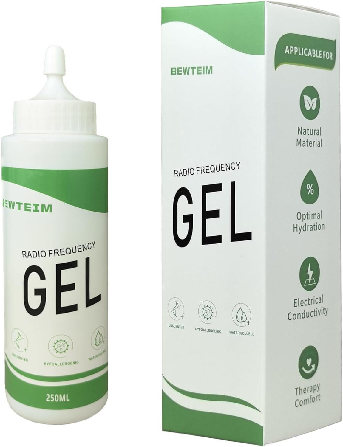 Facial Conductive Gel for Microcurrent, Hydrating Radio Frequency Gel Body Contouring & Skin Tightening Pack of 1