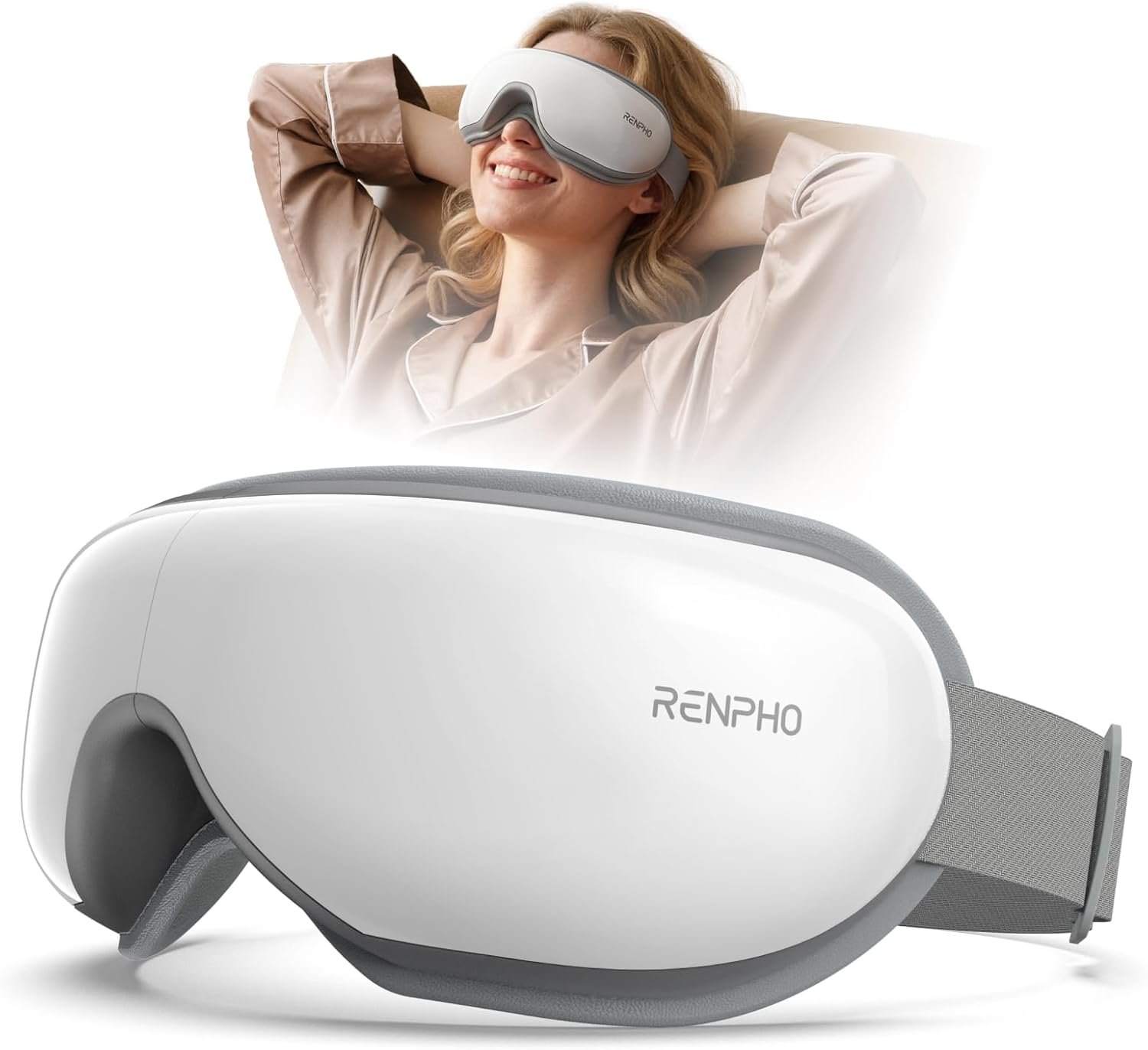 RENPHO Fathers Day Dad Gifts, Eye Massager with Heat, FSA Eligible HSA, Eye Mask for Head Tension, Birthday Gifts for Men Women Mom Husband, Sleep Mask for Eye Strain and Dry Eyes, Eyeris 1