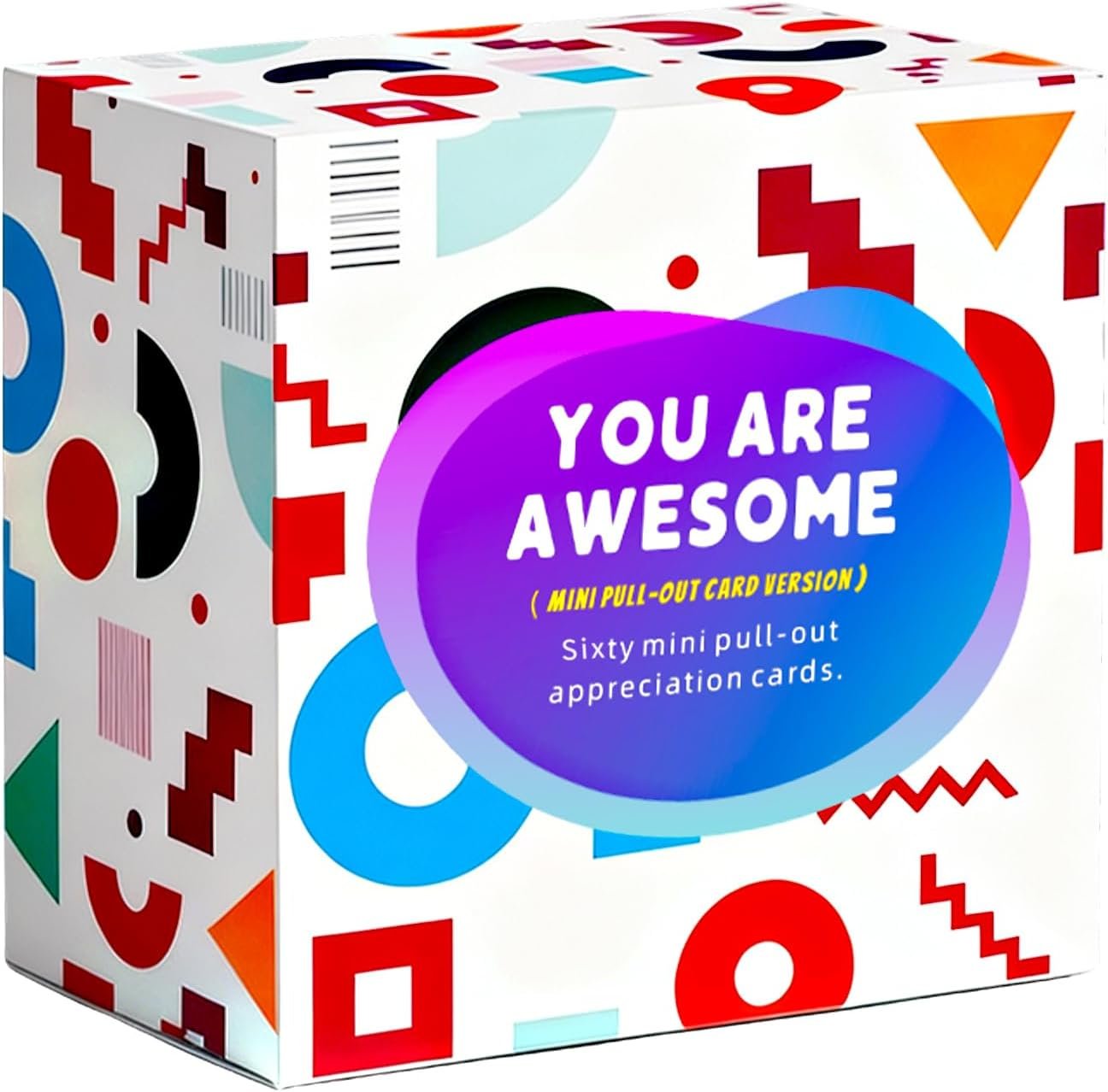 60 Pack Affirmation Cards With Envelopes 3.5×3.5 Inch. You Are Awesome Seals for Appreciation, Encouragement, Gratitude, Positive Motivational Inspirational Thoughtful Gifts Cards. Post-it Note Size