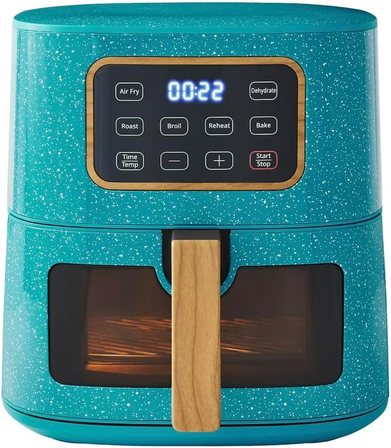 Pioneer Woman 5.8-Quart Air Fryer Teal Speckle