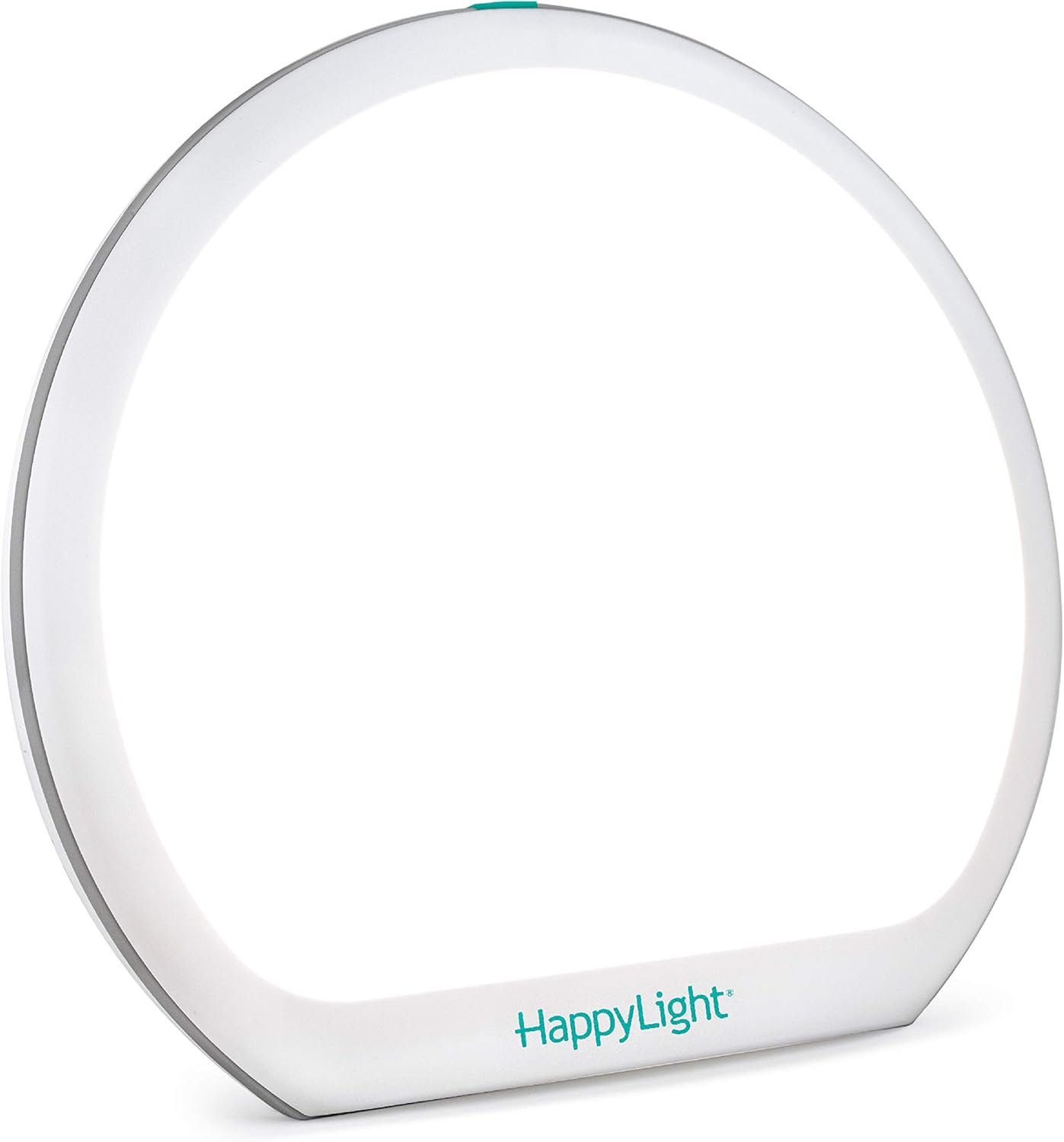 Verilux HappyLight Alba – New Round UV-Free LED Therapy Lamp, Bright White Light with 10,000 Lux, Adjustable Brightness, Color, and Countdown Timer
