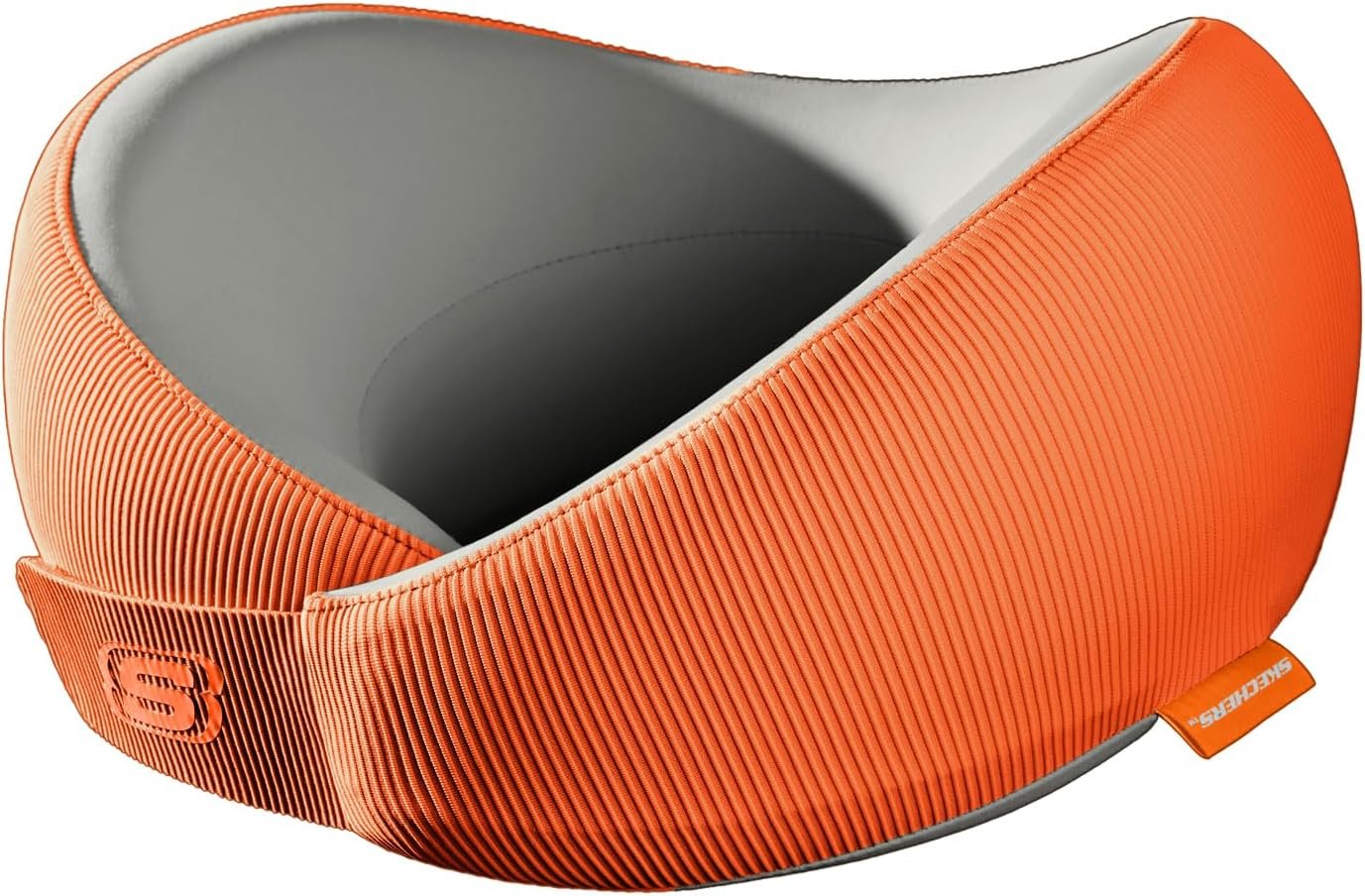 Skechers Women’s Memory Foam Neck Pillow, Comfortable & Breathable Travel Pillow, Neck Pillow Airplane for Travel, Car Rides, Home, and Office Use, Ergonomic Design for Men and Women,Orange