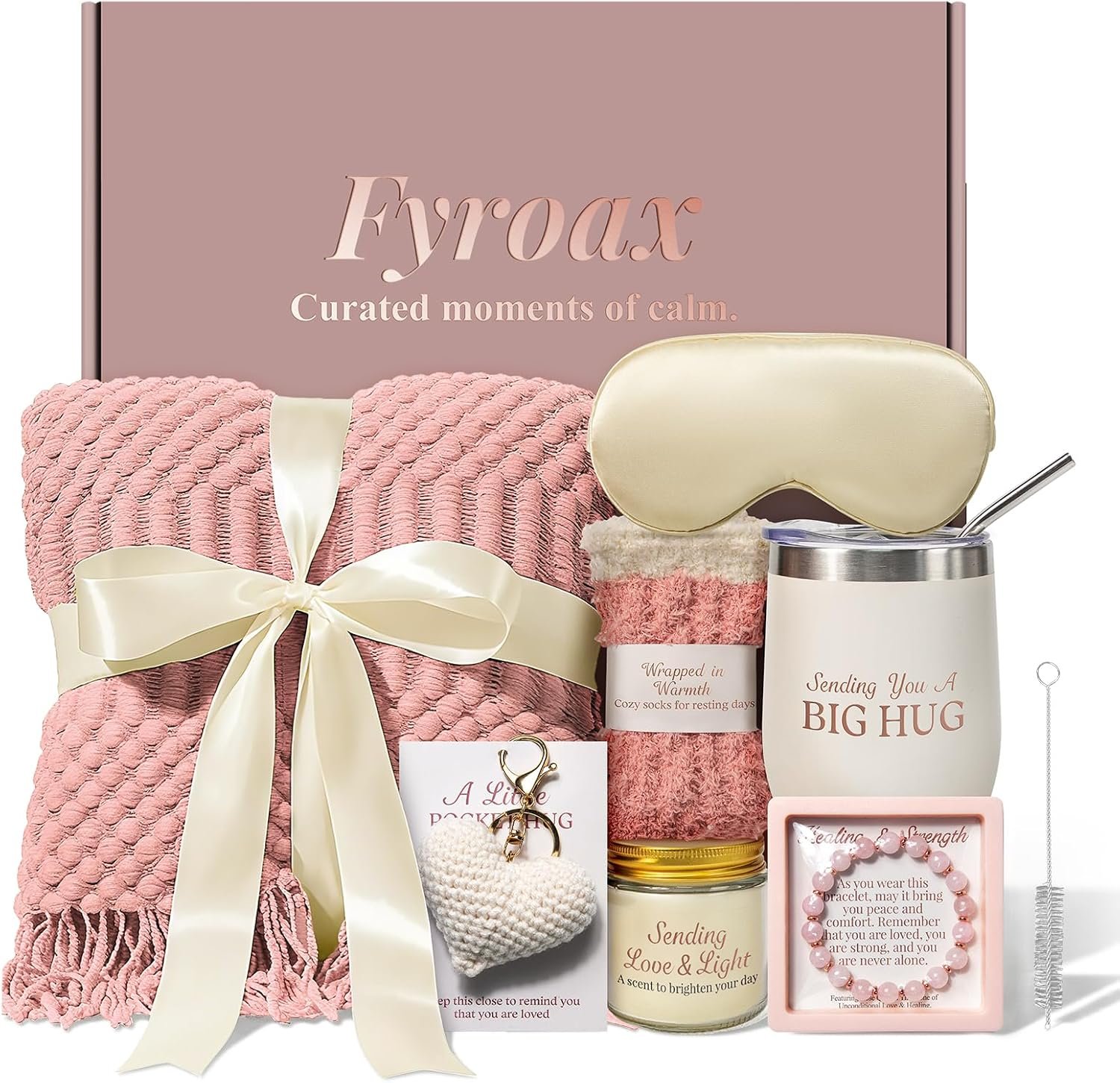 Get Well Soon Gifts Basket for Women, Care Package for Women After Surgery, Self Care Set, Inspirational Thinking of You ＆Feel Fetter Gifts for Friend Sick