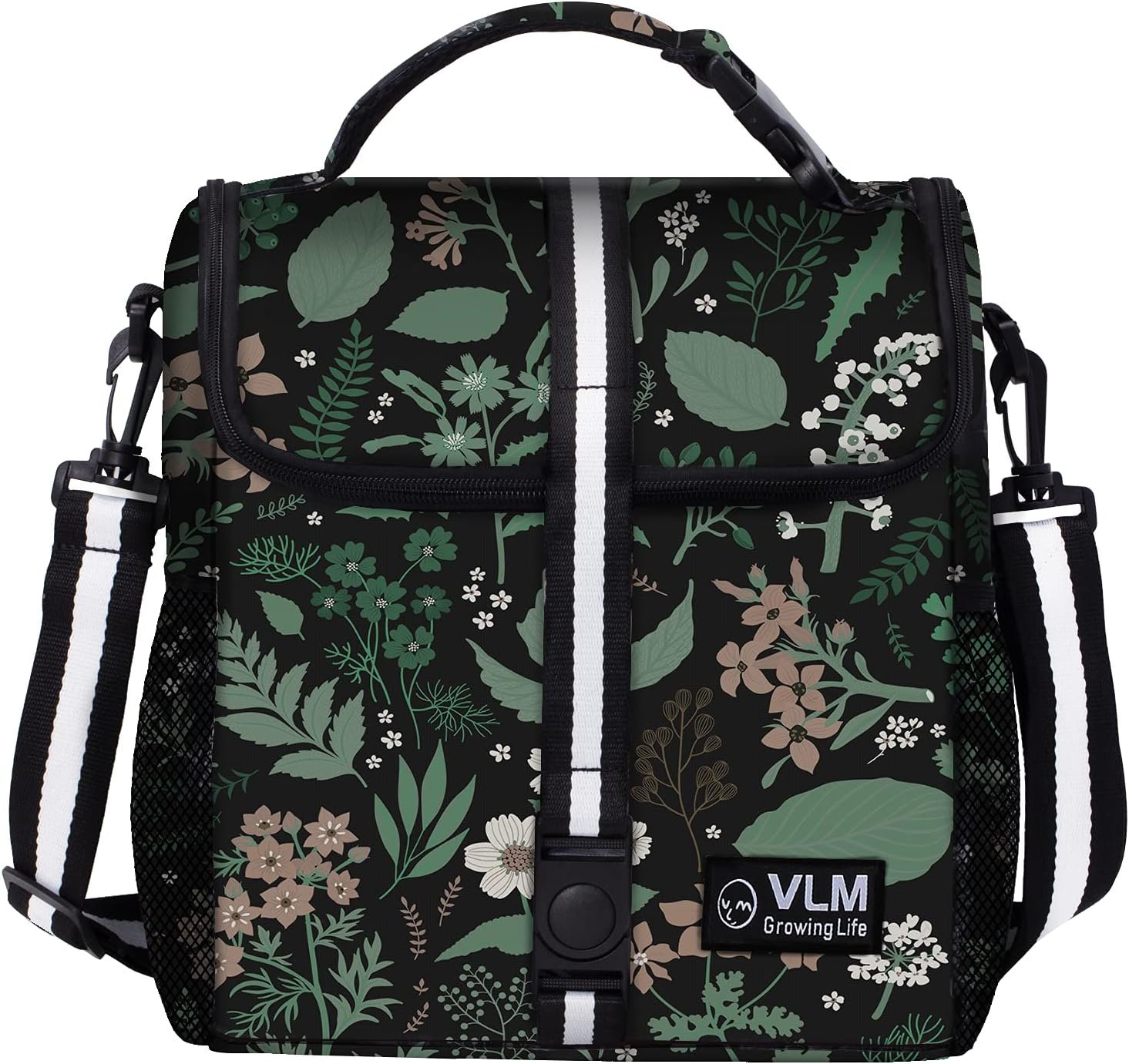 VLM Lunch Box for Women, Insulated Lunch Bag Women with Adjustable Shoulder Strap, Cute Lunch Tote Bag for Work,Picnic,Camping