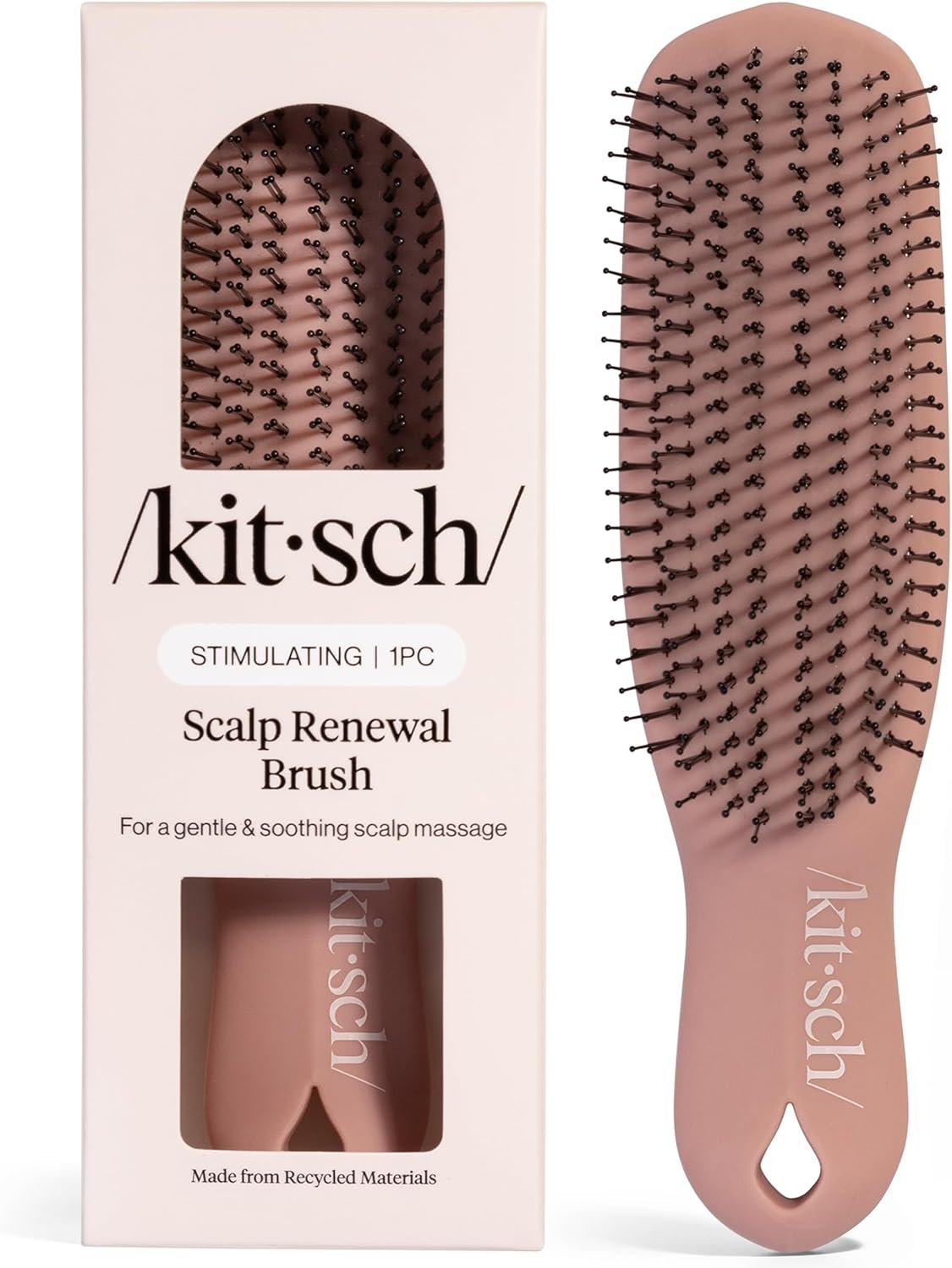 Kitsch Scalp Renewal Brush – Exfoliating & Scalp Massager for Hair Growth, Gentle Head Massage Brush to Remove Buildup, Boost Circulation & Relaxing Head Scrubber for Washing Hair – Terracotta
