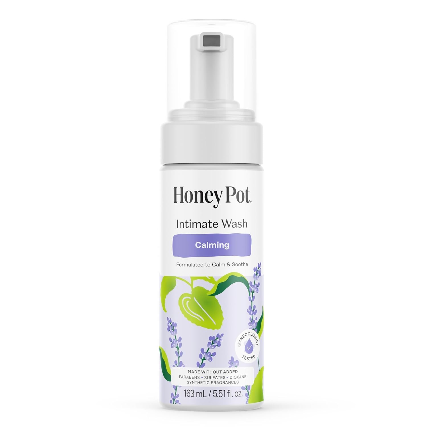 The Honey Pot Company – Feminine Wash – Calming – Herbal Infused w/Ashwagandha, Lavender, and Lemon Balm to Calm and Soothe – pH Balanced – Feminine Care for Sensitive Skin – 5.51 Fl Oz