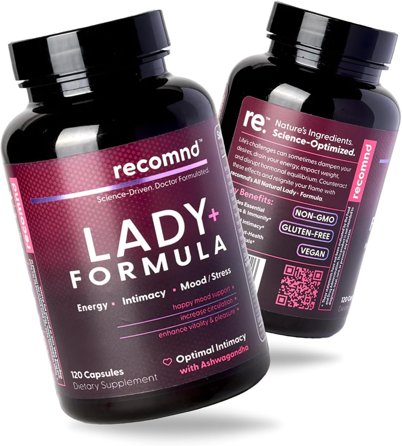 Nutrition – Lady+ Formula, Multivitamin for Women Fortified with Ashwagandha, Lions Mane, and More, Energy and Hormone Balance for Women, 120 Capsules
