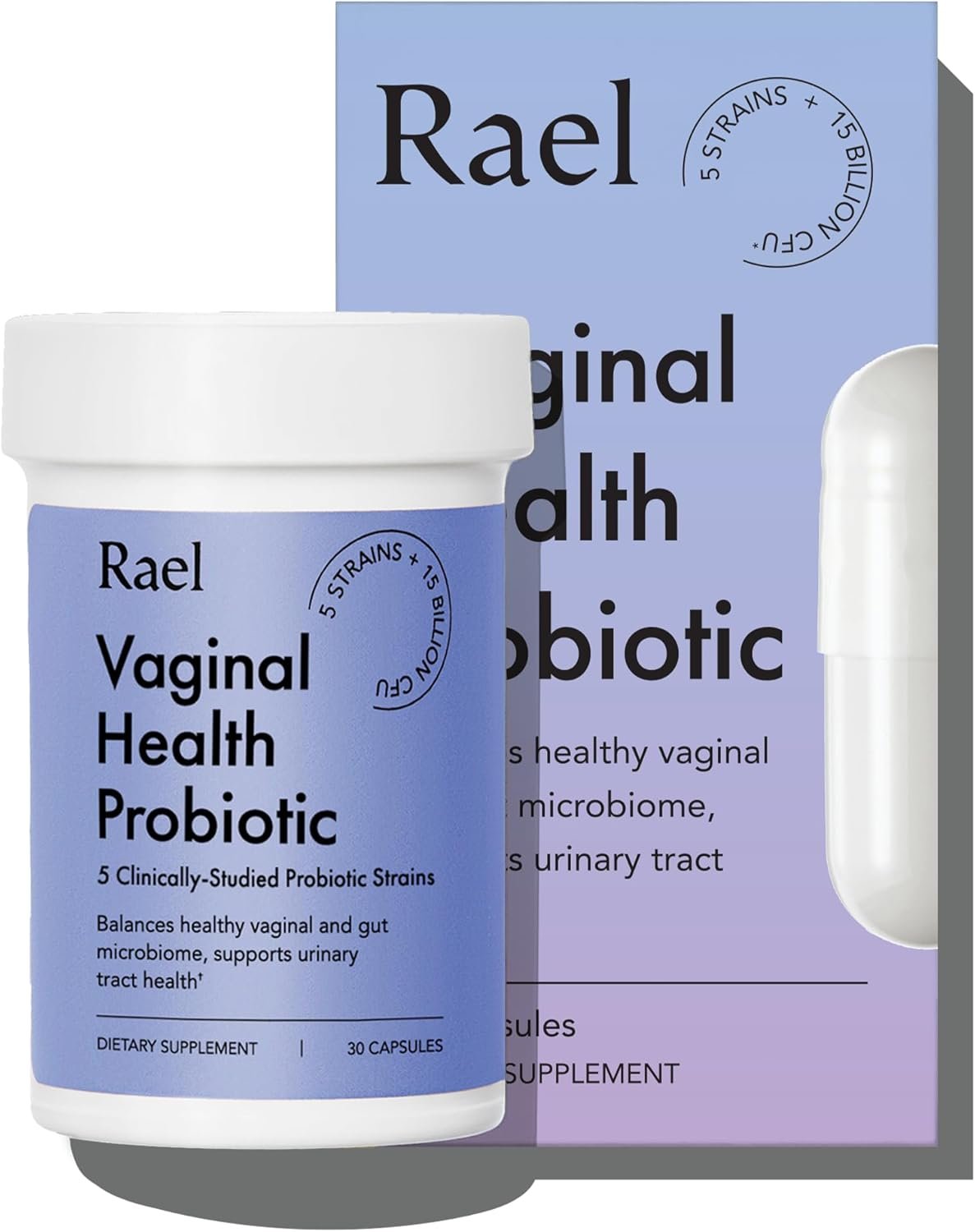 Rael Probiotics for Women pH Balance Supplement Vaginal & Gut (30 Servings) | Prebiotics, Vitamin D, Gluten-Free, Overall Urinary & Vaginal Health Support, Gut Health, Wellness, Immune Support