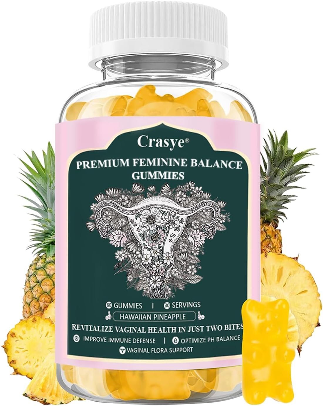 Premium Feminine Balance Gummies PH Balance Vaginal Health Gummies